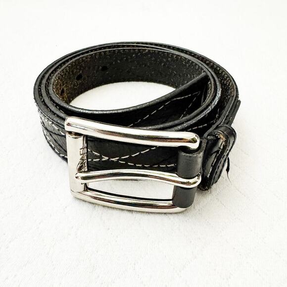 Michael Kors Women Woven Leather Belt Criss Crossed Size XL - Picture 1 of 6